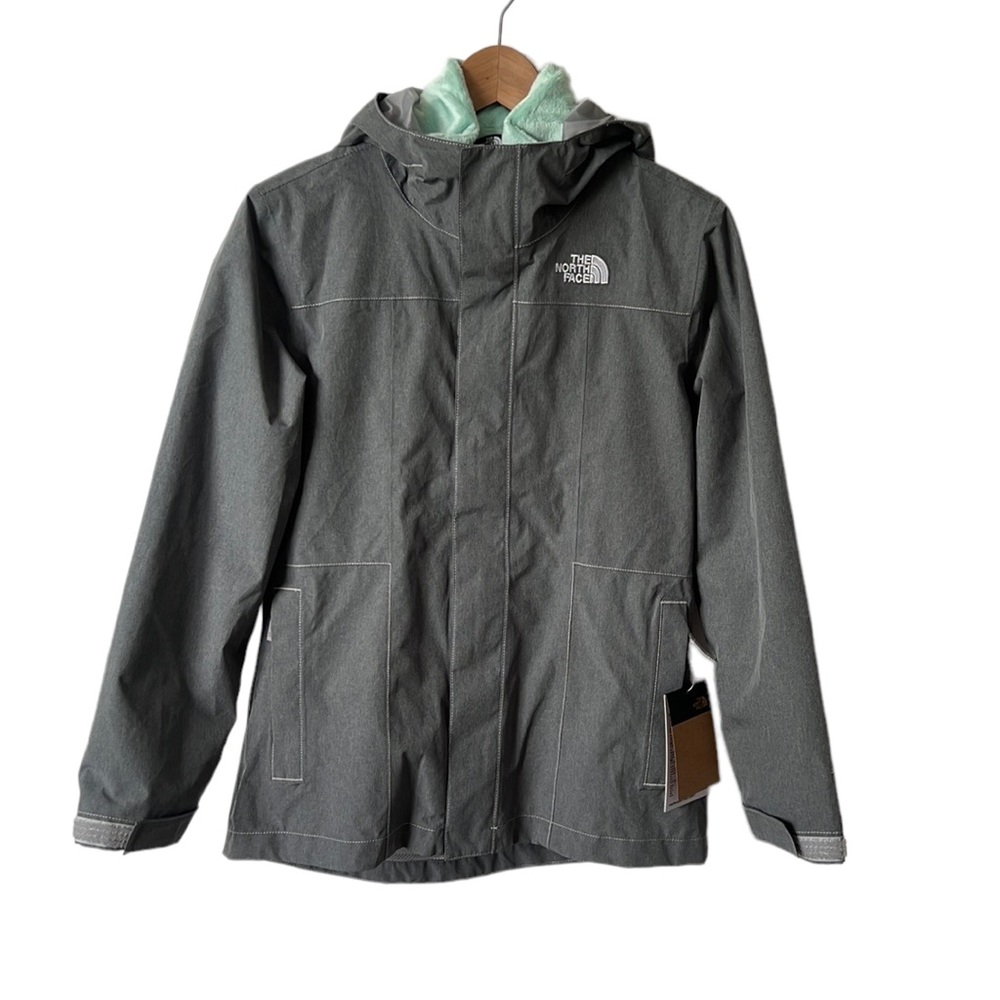 NWT North Face Osolita Two In One Gray Hooded Jacket Size L 14-16 Reg. $159
